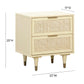 Sierra 22 Cane 2 Drawer Nightstand by TOV B54554