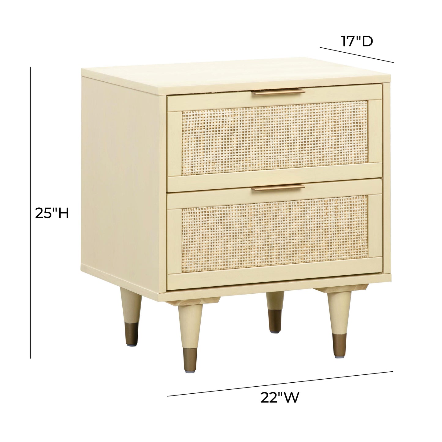 Sierra 22 Cane 2 Drawer Nightstand by TOV B44111