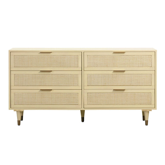 Sierra 60 Cane 6 Drawer Dresser by TOV B44113