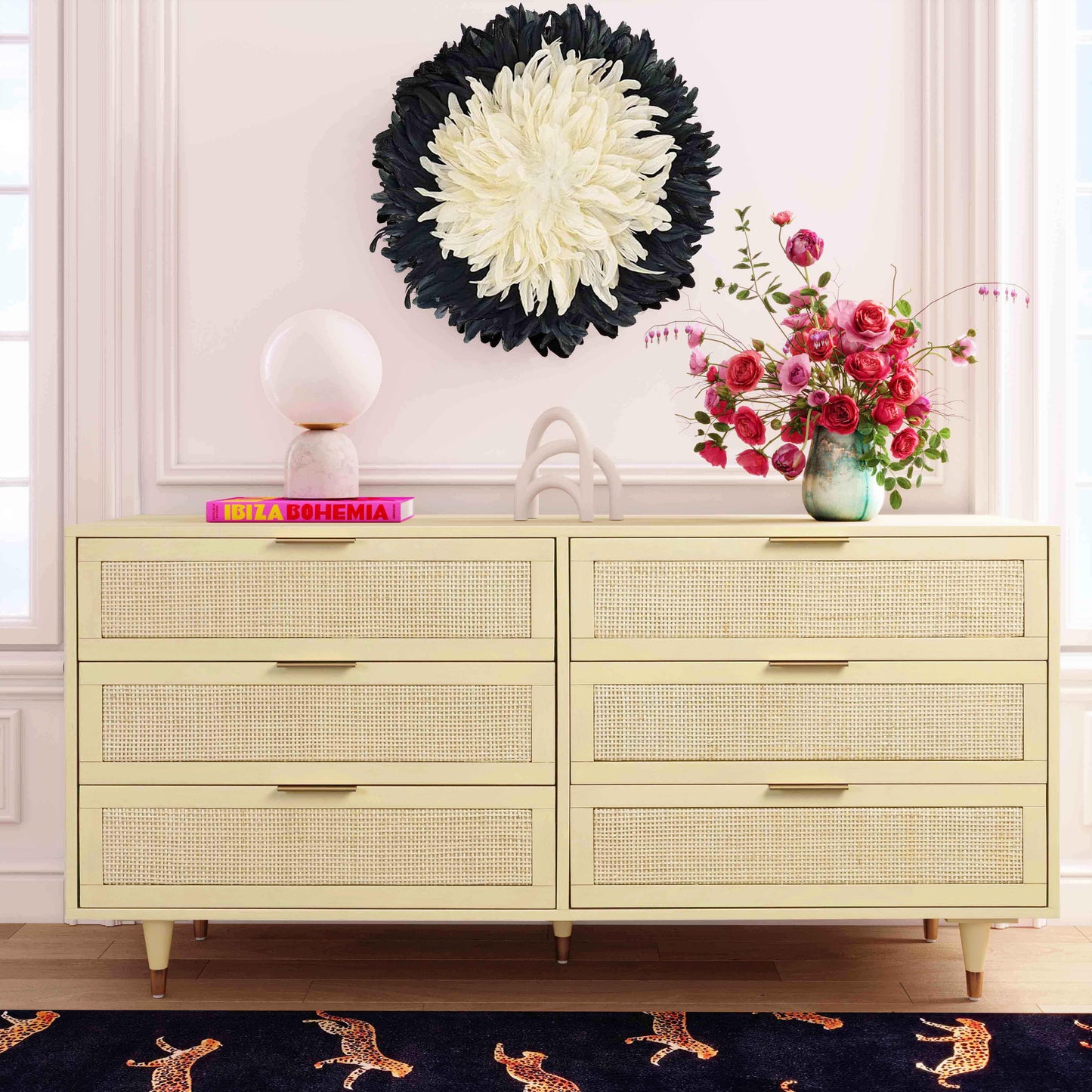 Sierra 60 Cane 6 Drawer Dresser by TOV B54553