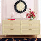 Sierra 60 Cane 6 Drawer Dresser by TOV B44113