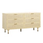 Sierra 60 Cane 6 Drawer Dresser by TOV B44113