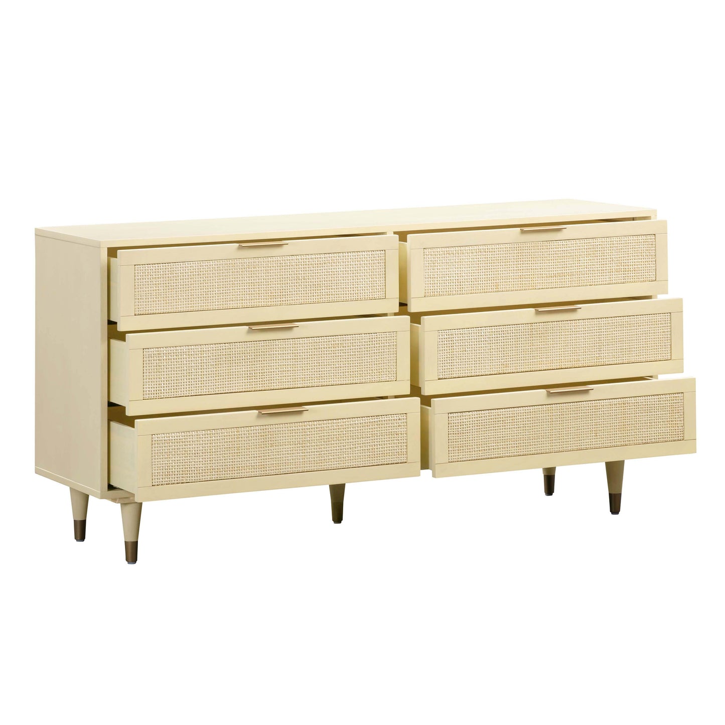 Sierra 60 Cane 6 Drawer Dresser by TOV B44113