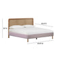 Kavali Velvet And Cane Bed by TOV B44122