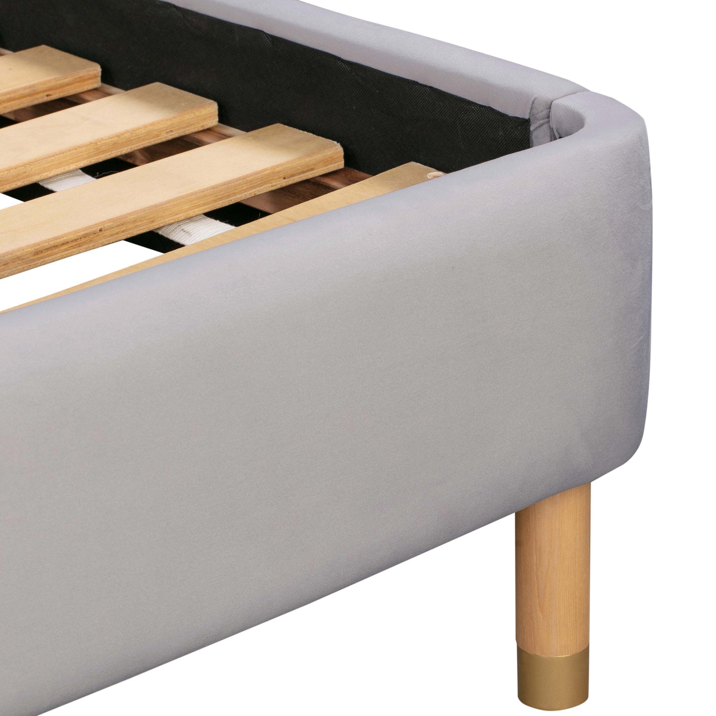 Kavali Velvet And Cane Bed by TOV B44120