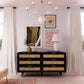 Christine 62 Black 6 Drawer Dresser by TOV B44133