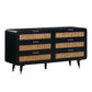 Christine 62 Black 6 Drawer Dresser by TOV B44133