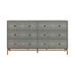 Pesce 57 Grey Shagreen 6 Drawer Dresser by TOV B44147