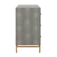 Pesce 57 Grey Shagreen 6 Drawer Dresser by TOV B44147