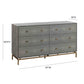 Pesce 57 Grey Shagreen 6 Drawer Dresser by TOV B44147