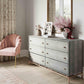 Pesce 57 Grey Shagreen 6 Drawer Dresser by TOV B44147