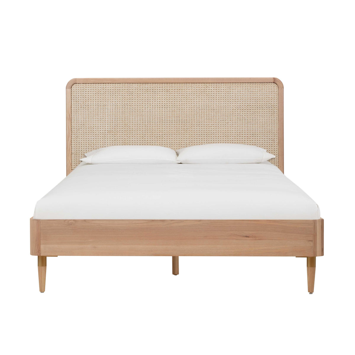 Carmen Natural Ash and Cane Bed by TOV Furniture – several sizes shown