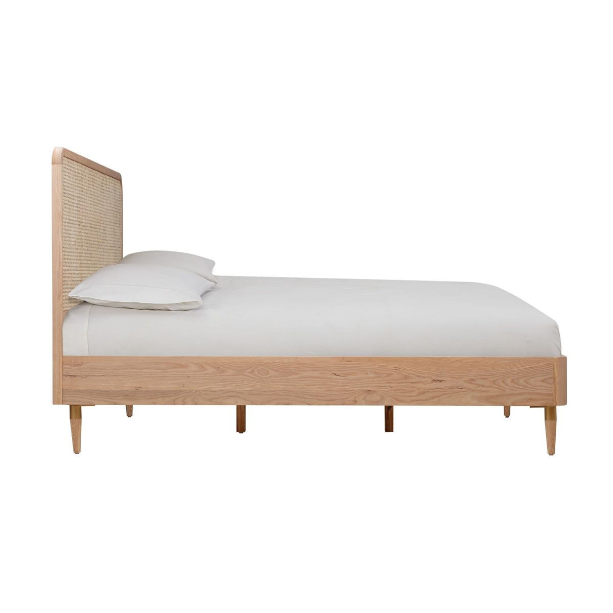 Carmen Natural Ash and Cane Bed by TOV Furniture – several sizes shown