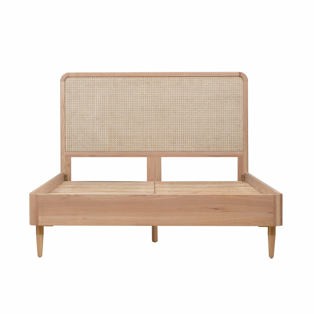 Carmen Natural Ash and Cane Bed by TOV Furniture – several sizes shown