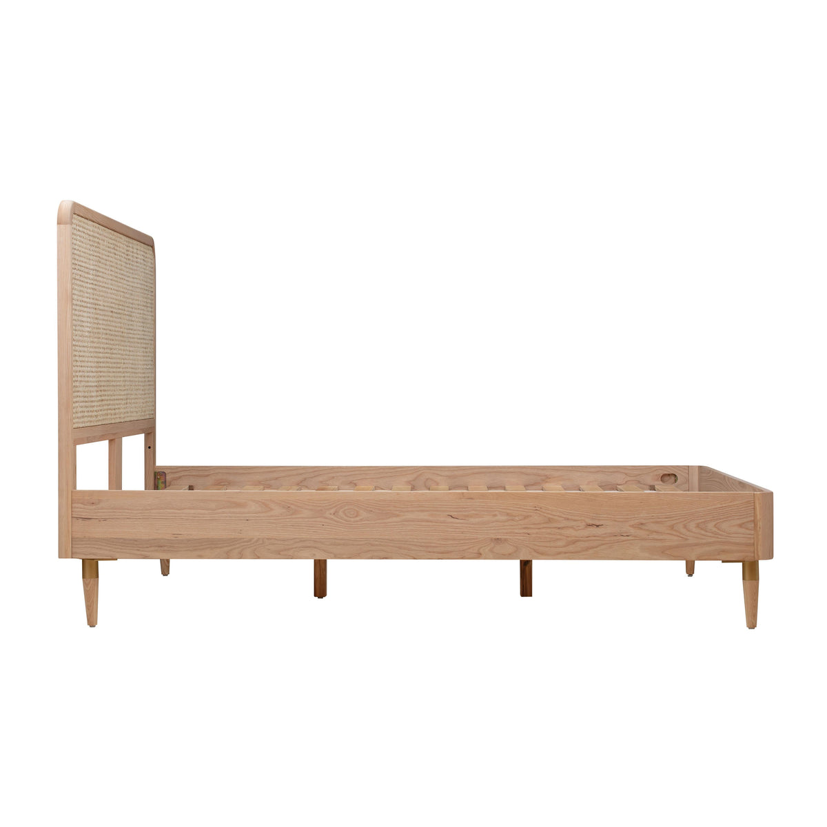 Carmen Natural Ash and Cane Bed by TOV Furniture – several sizes shown
