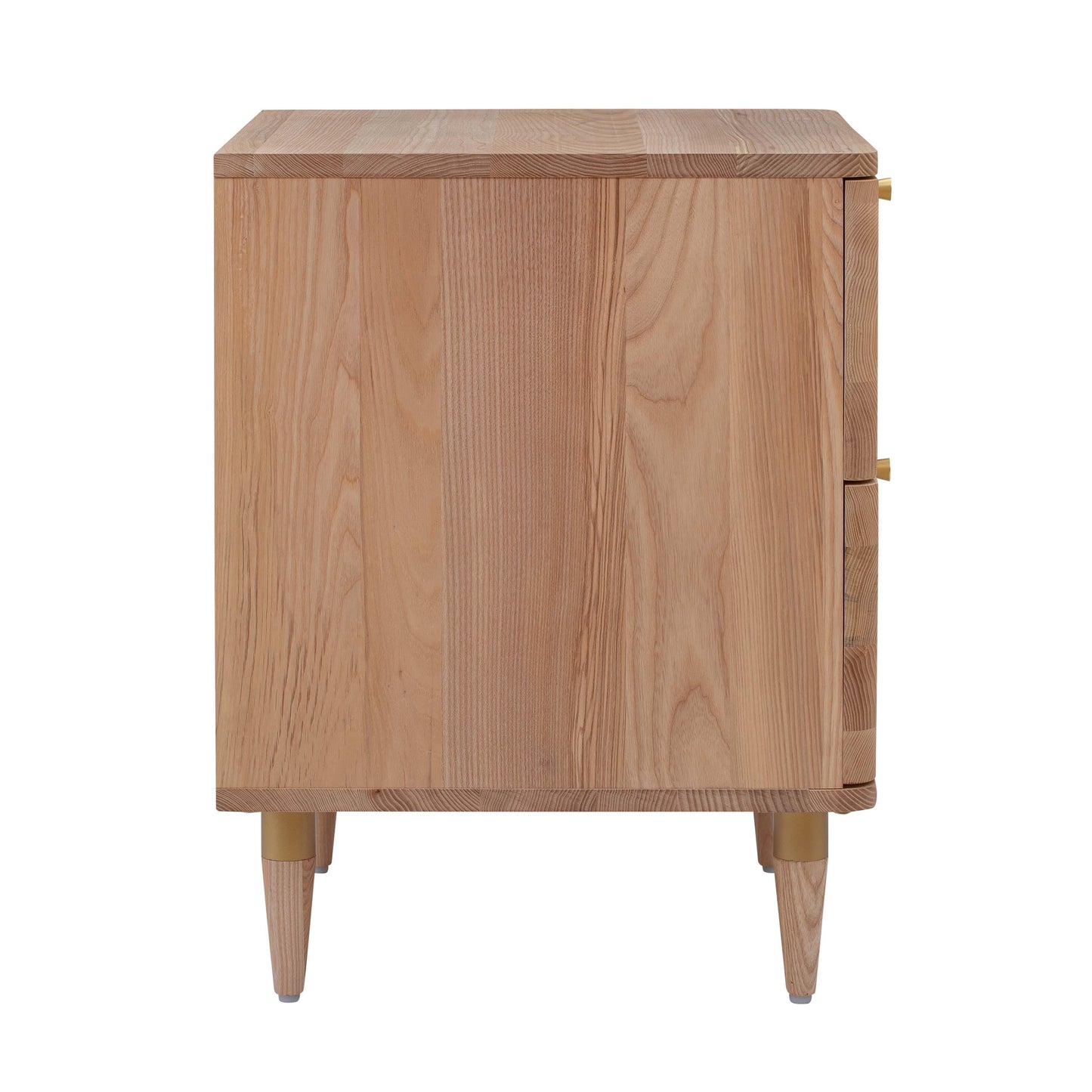 Carmen 19 Natural Ash And Cane 2 Drawer Nightstand by TOV B44161