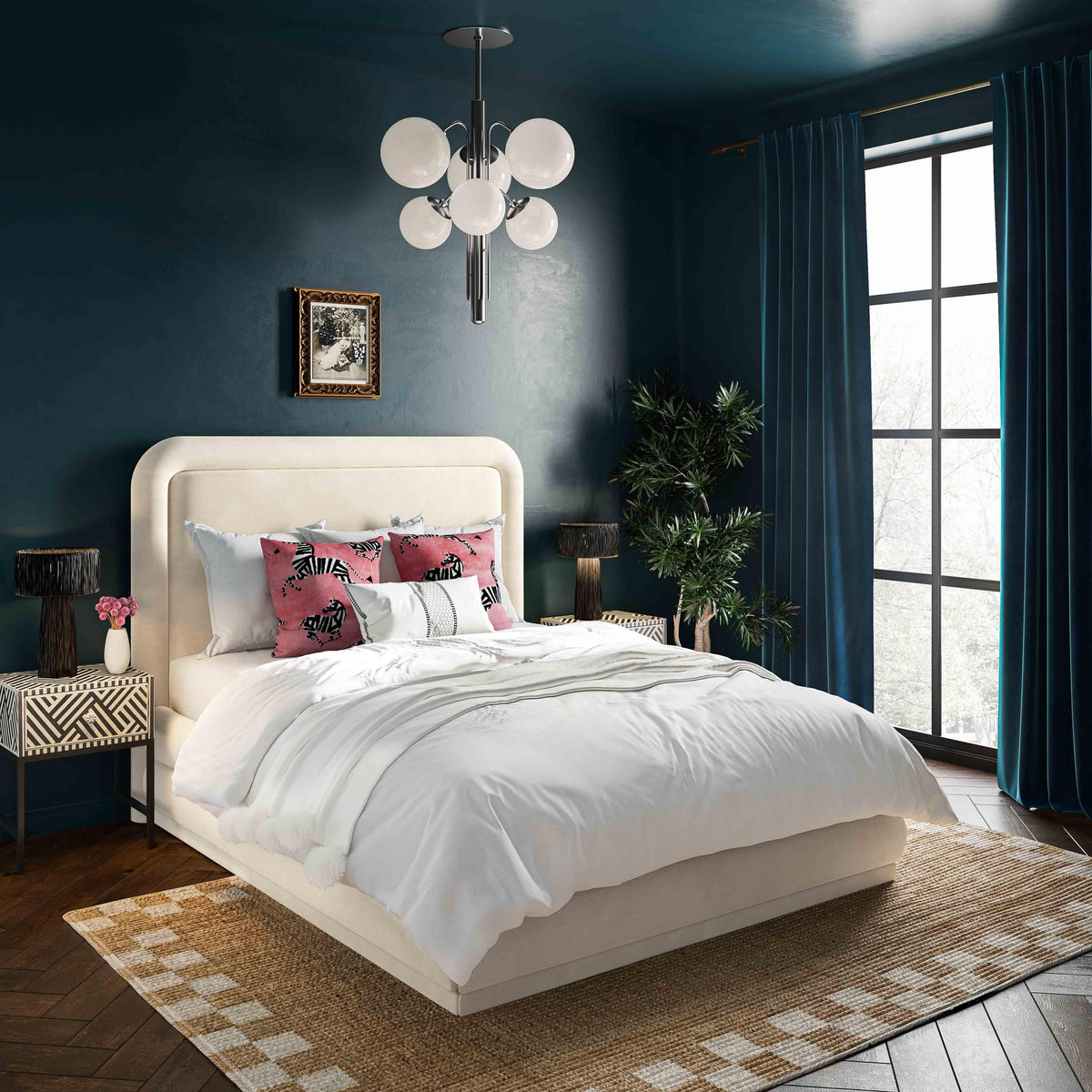 Briella Performance Velvet Bed by TOV Furniture – several options shown