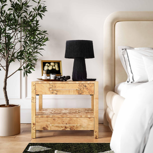 Brandyss Natural Burl Nightstand by TOV Furniture – photo 2 of 11