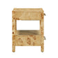 Brandyss 26 Burl 2 Drawer Nightstand by TOV B54387