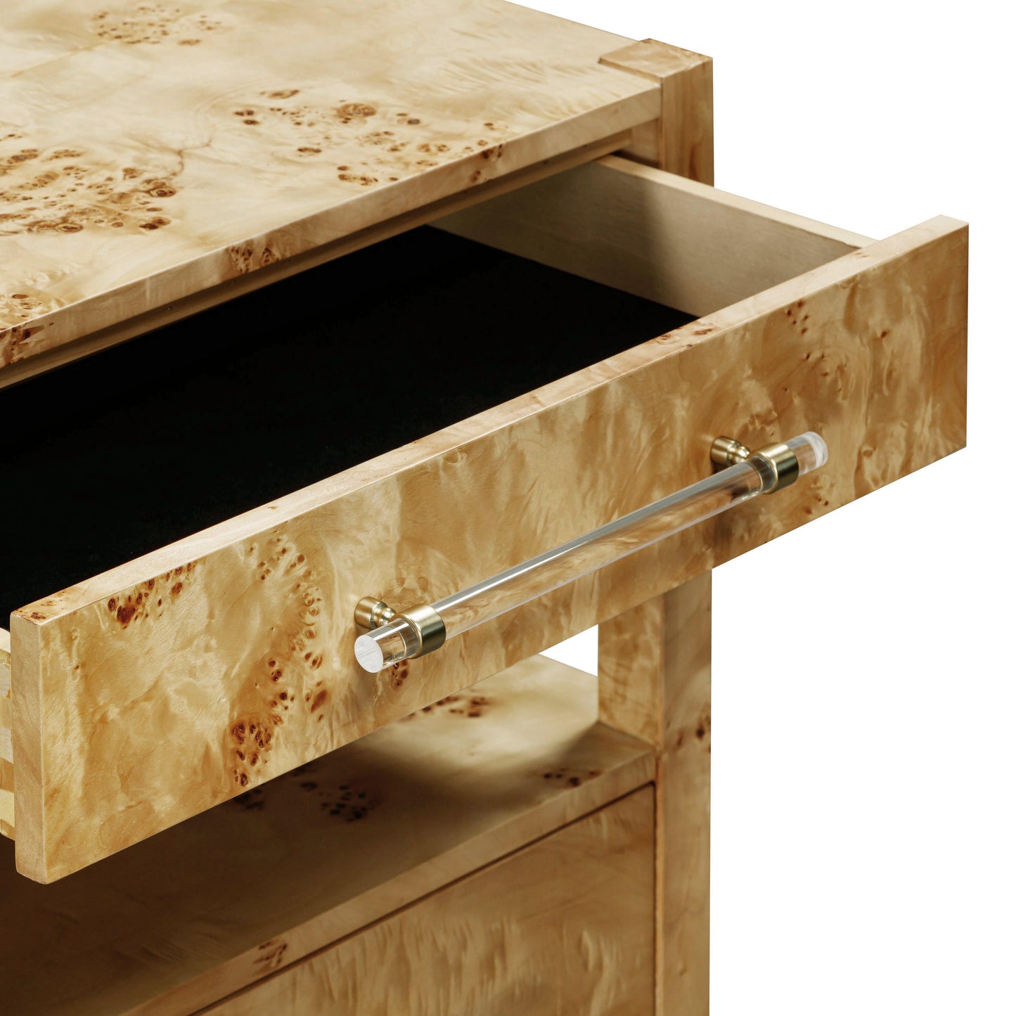 Brandyss 26 Burl 2 Drawer Nightstand by TOV B54189