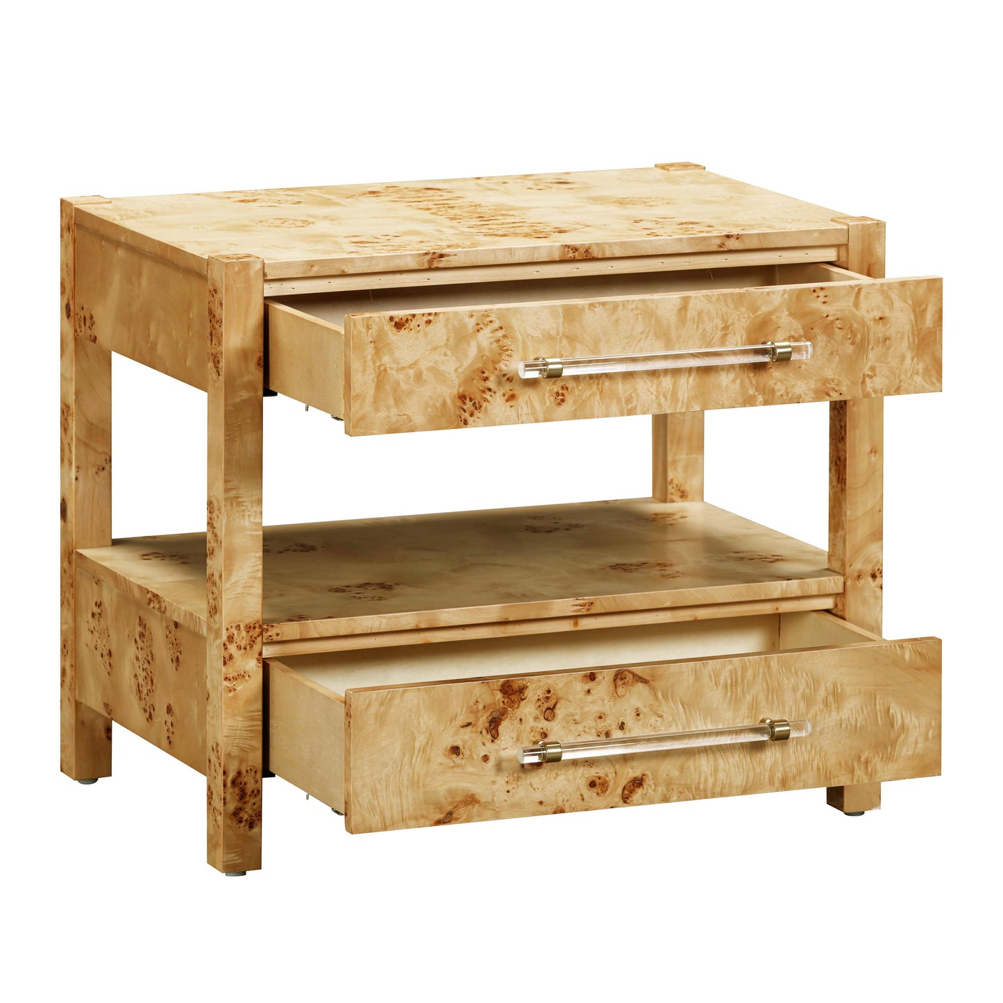 Brandyss 26 Burl 2 Drawer Nightstand by TOV B54189