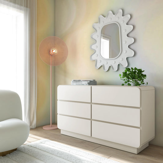 Sagura Cream 6-Drawer Dresser by TOV Furniture – photo 2 of 8