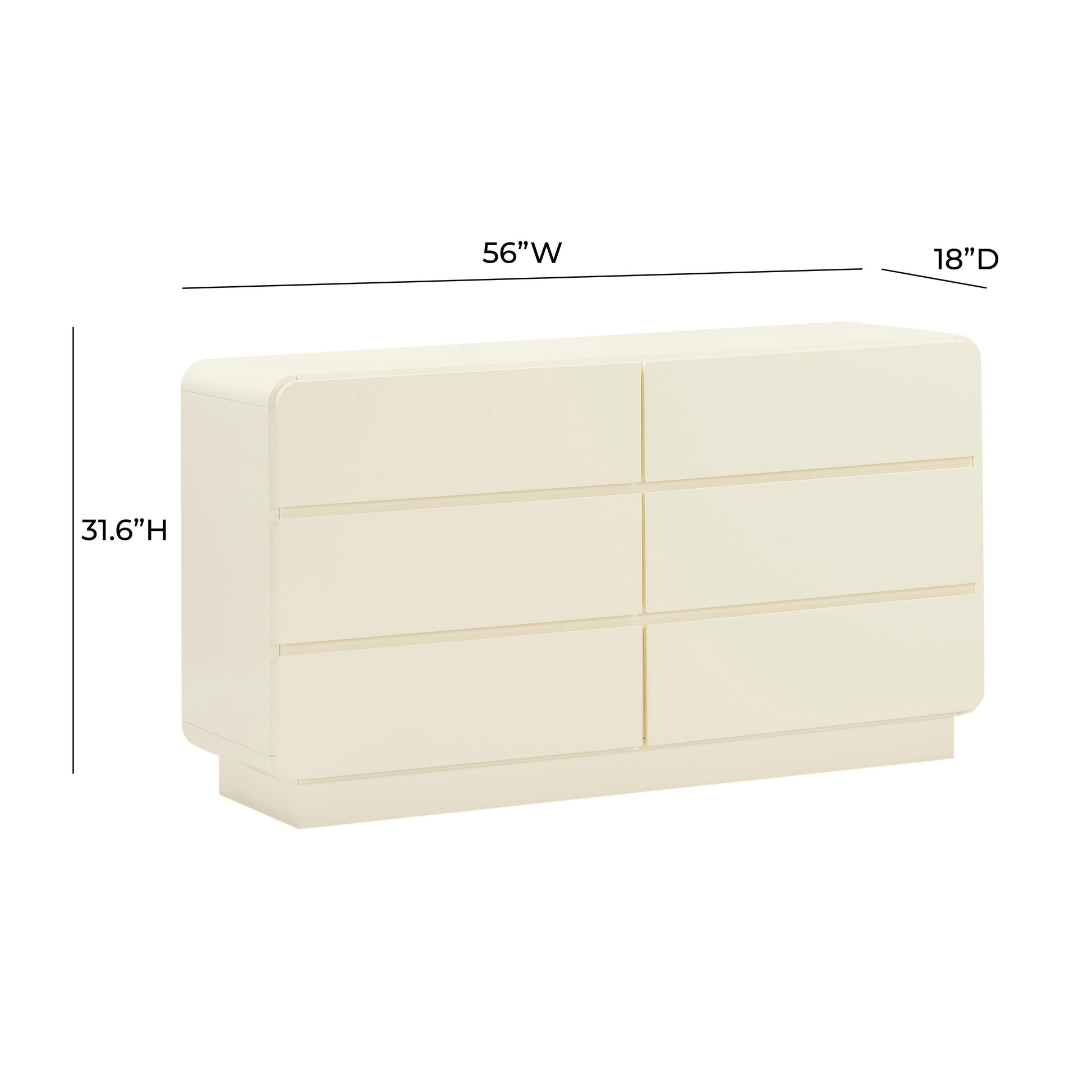 Sagura 56 6 Drawer Dresser by TOV B54231