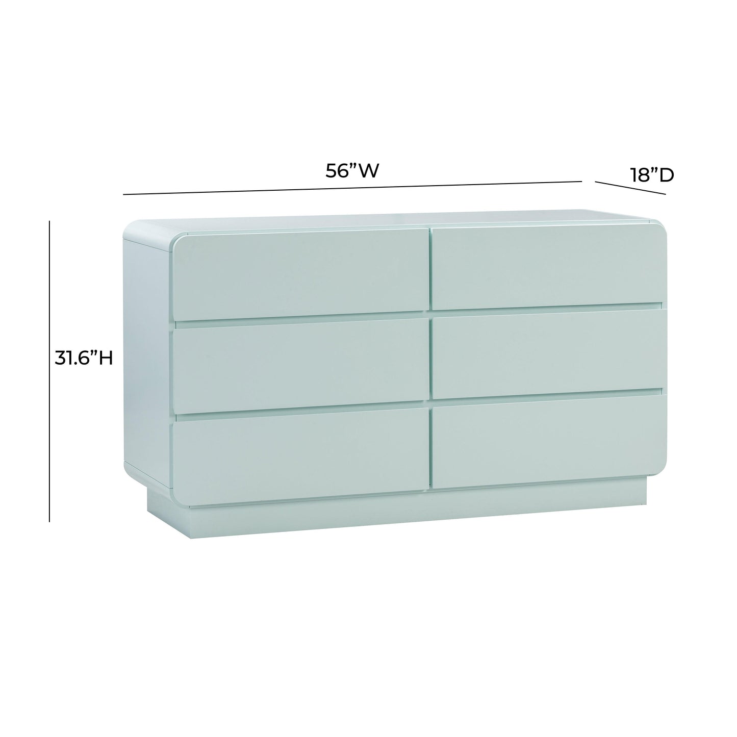Sagura 56 6 Drawer Dresser by TOV B54231