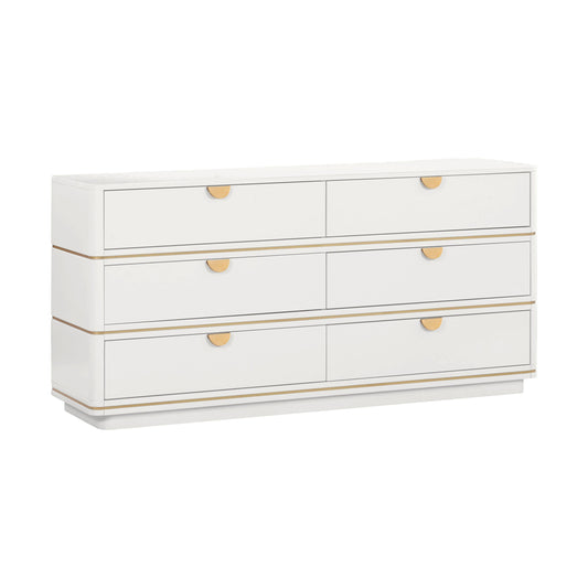 Julieta 62 Acacia Wood 6 Drawer Dresser by TOV B54252