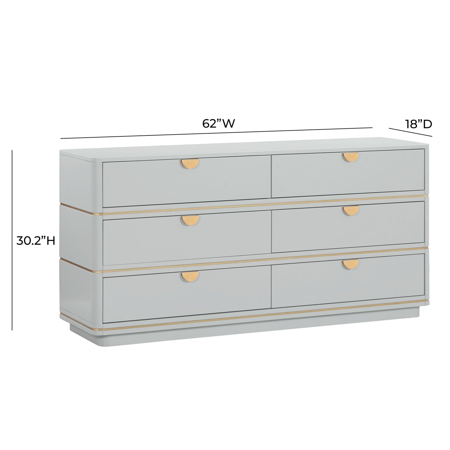 Julieta 62 Acacia Wood 6 Drawer Dresser by TOV B54254