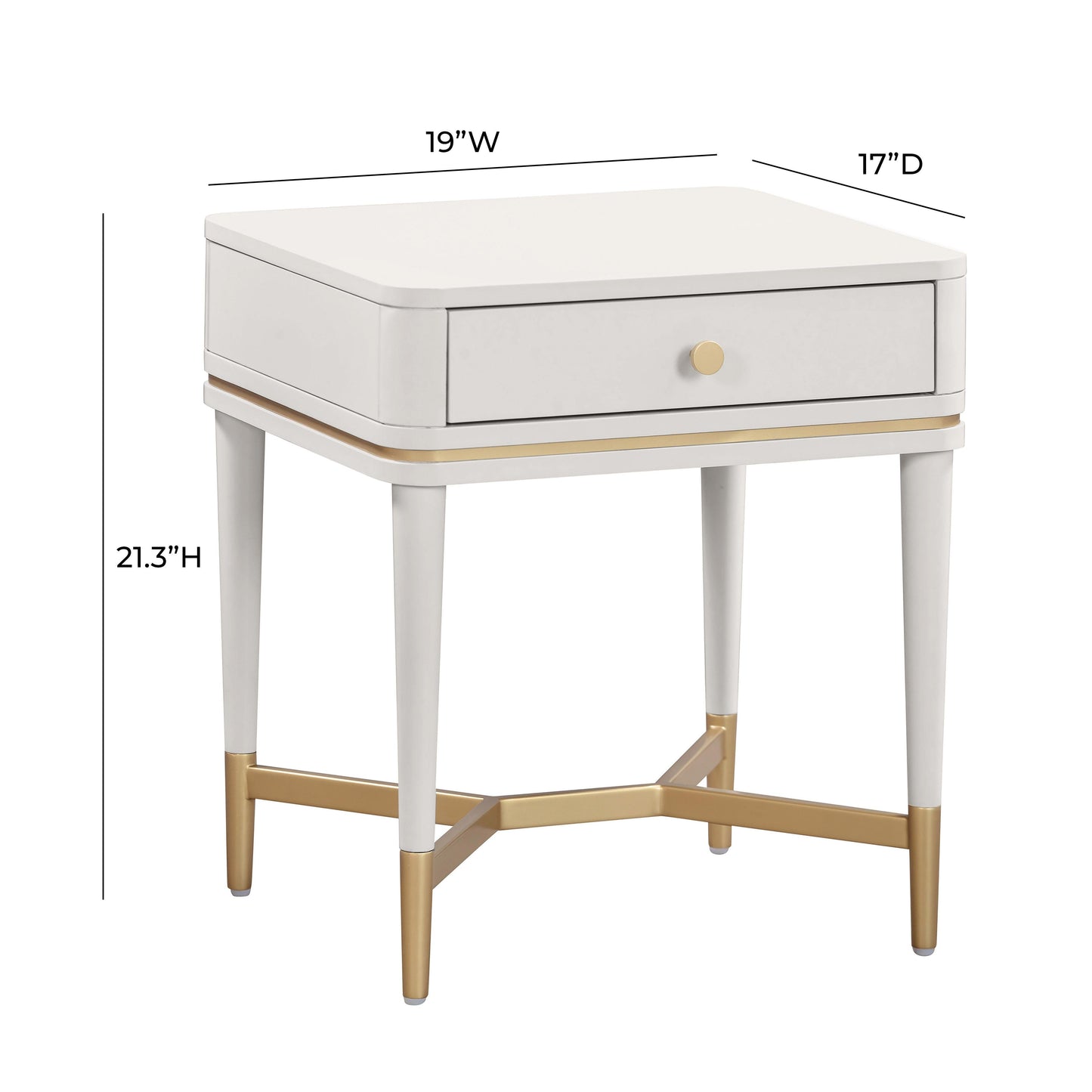 Julieta 19 Acacia Wood Nightstand With Drawer by TOV B54259