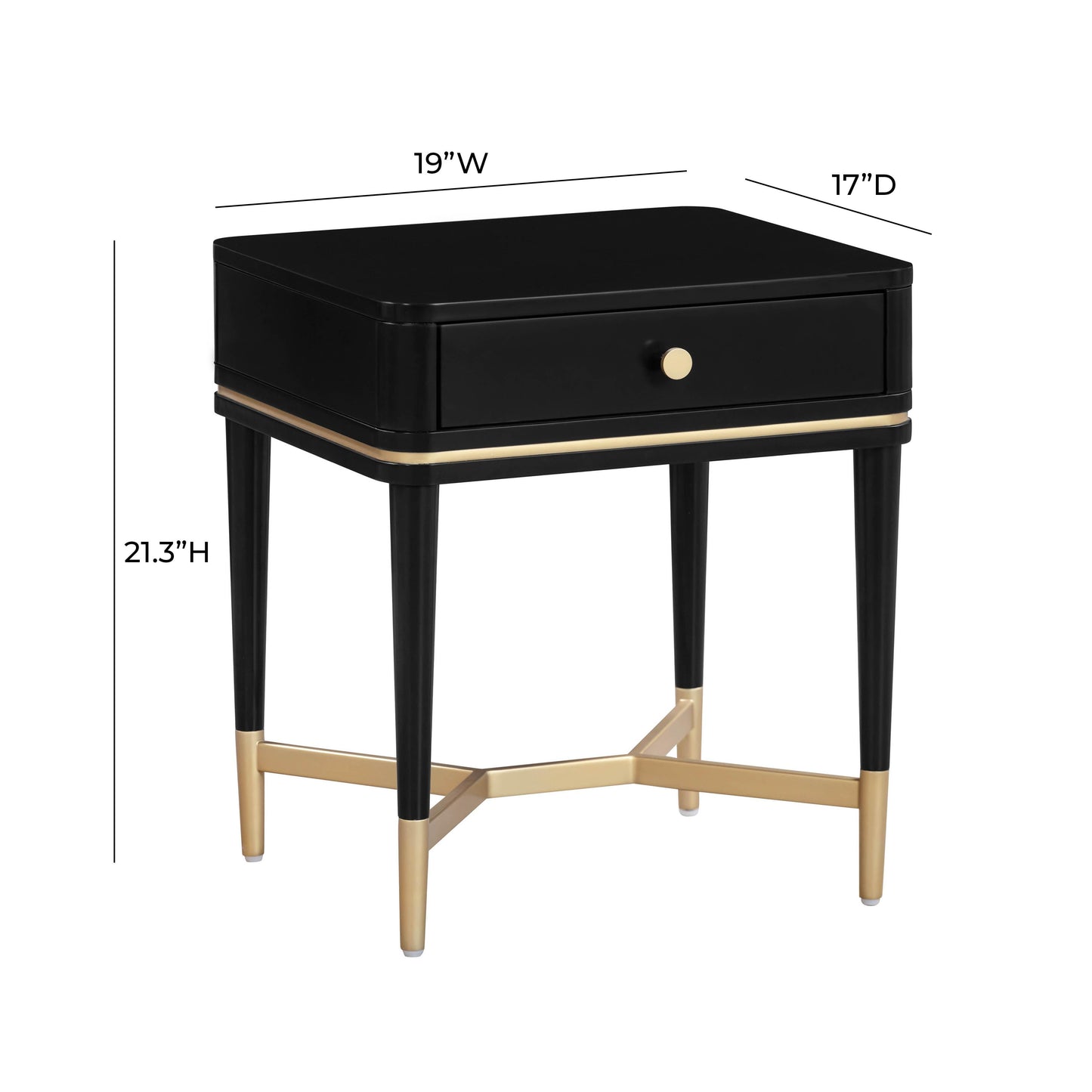 Julieta 19 Acacia Wood Nightstand With Drawer by TOV B54258