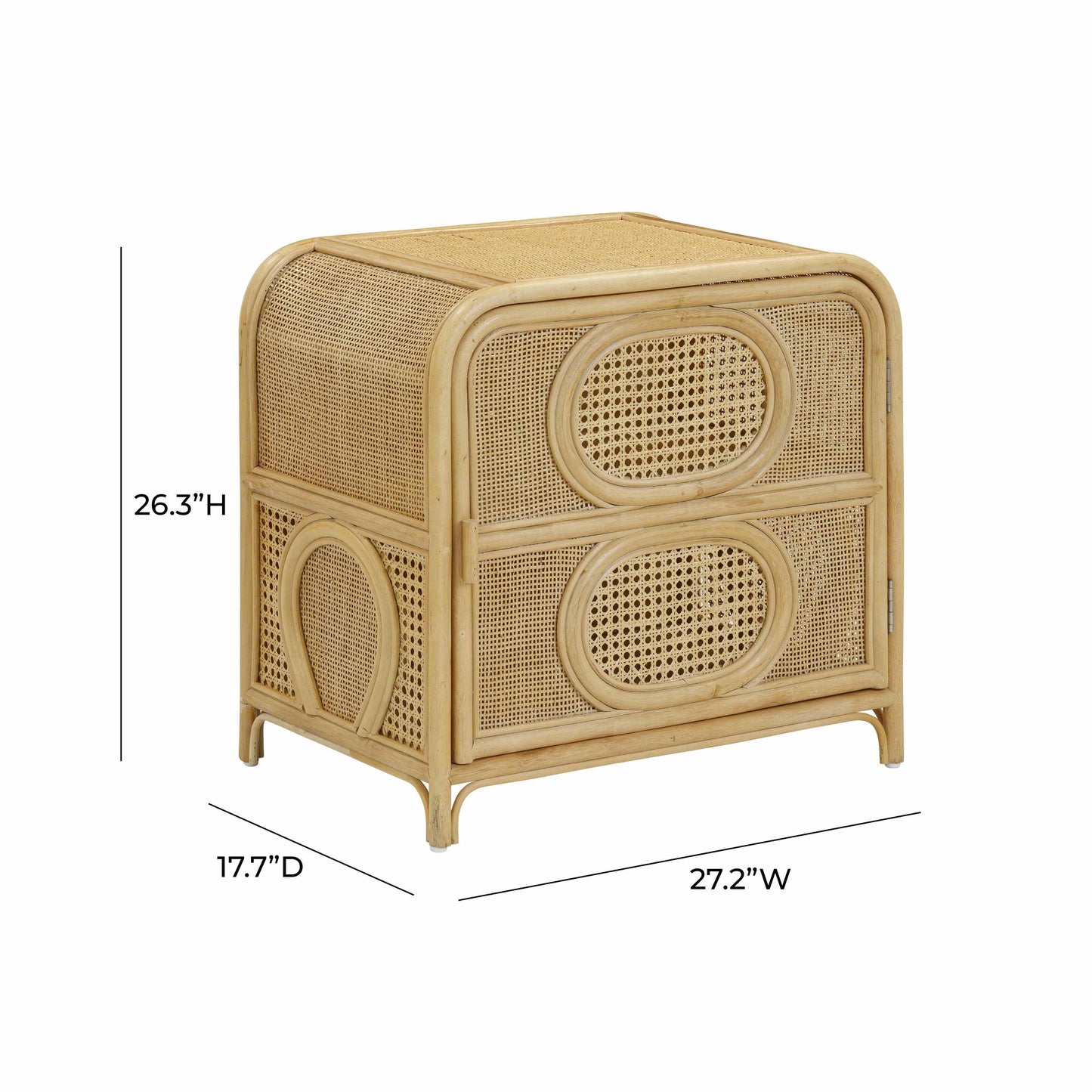 Tina 27 Rattan Nightstand With Storage by TOV B54406