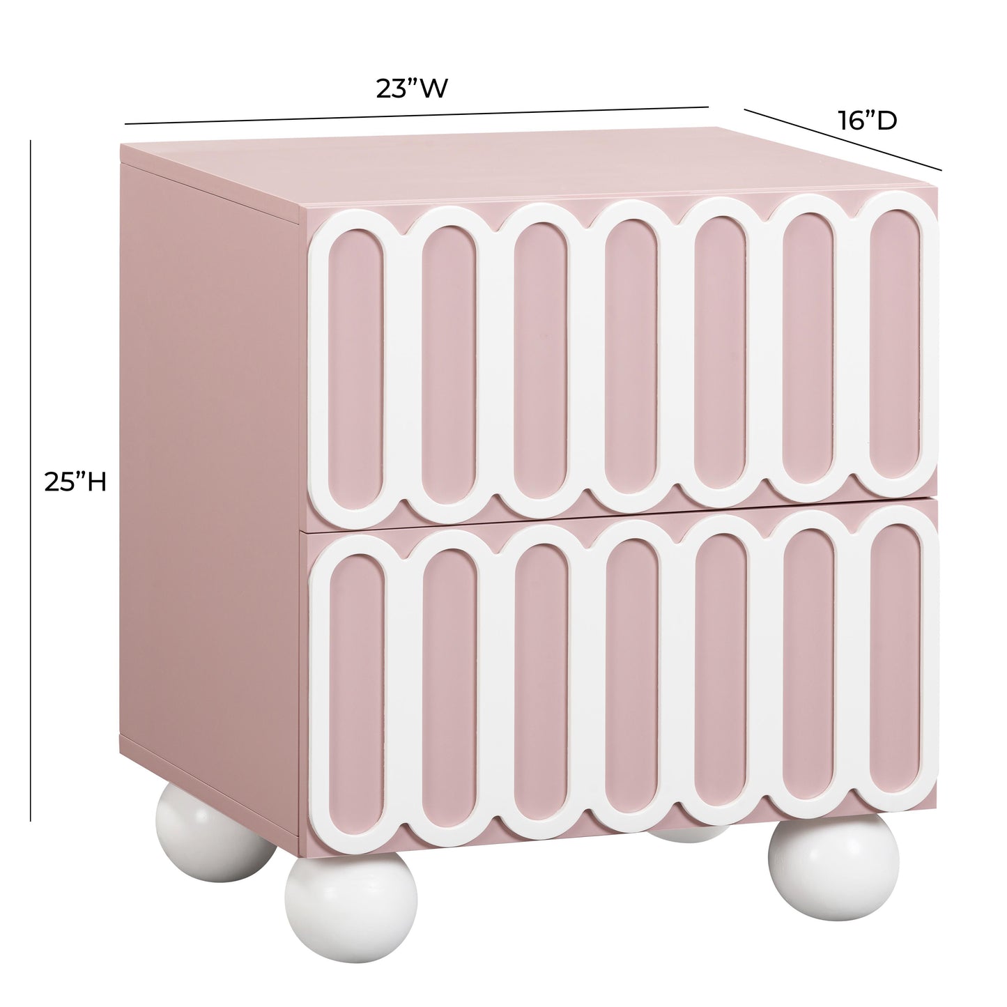 Tori 23 Motif 2 Drawer Nightstand by TOV B54374