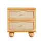 Grappa 22 Wood Raffia Wavy 2 Drawer Nightstand by TOV B54344