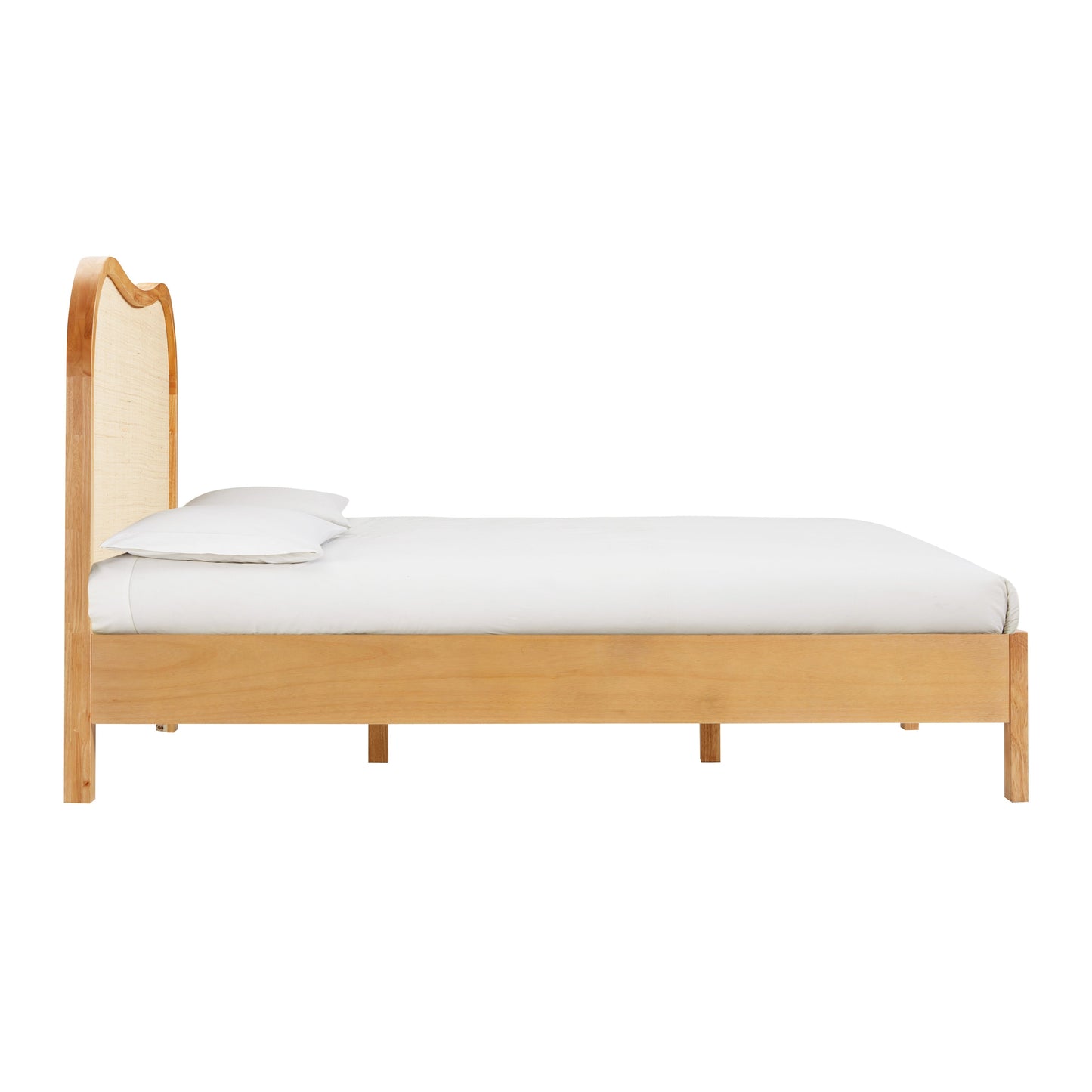 Grappa Natural Wood Raffia Bed by TOV B54346