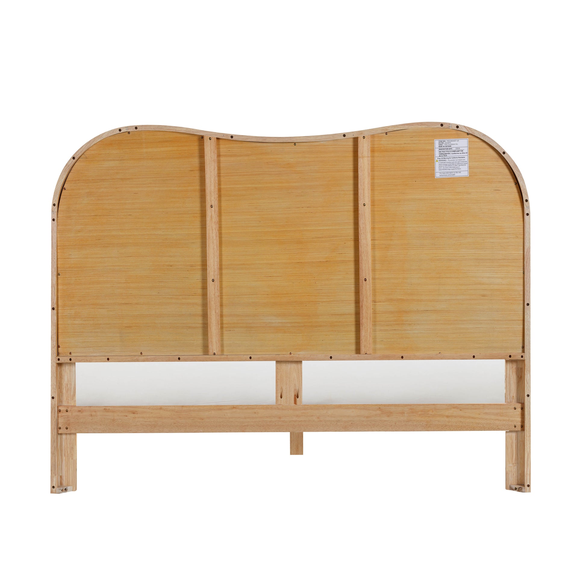 Grappa Natural Wood Raffia Bed by TOV B54346