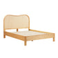 Grappa Natural Wood Raffia Bed by TOV B54346