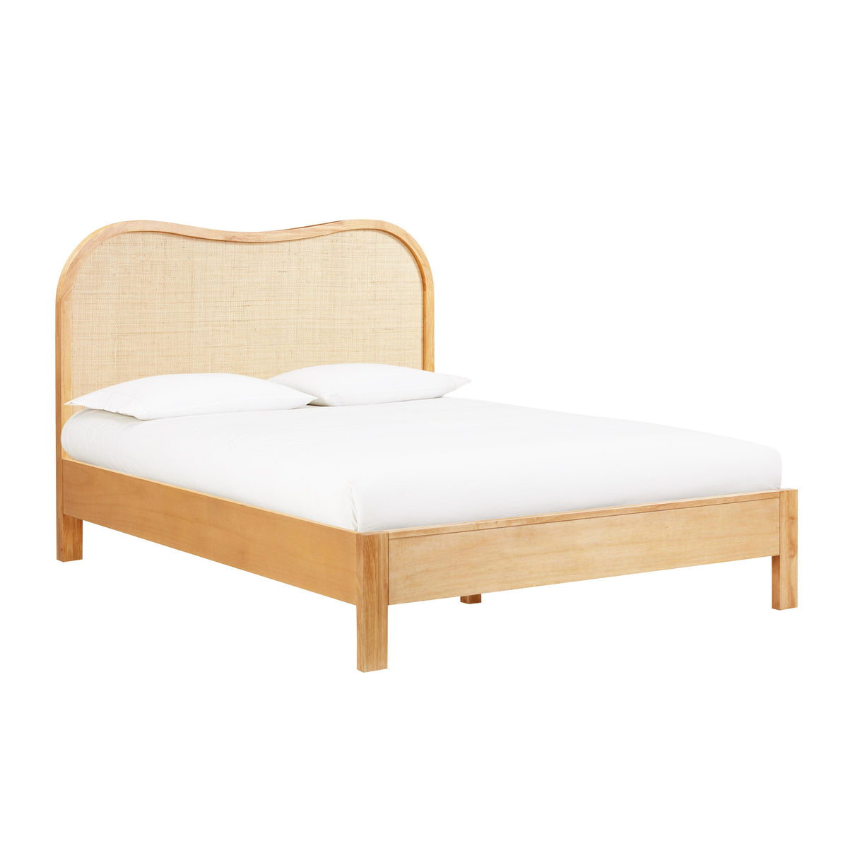 Grappa Natural Wood & Raffia Queen Bed by TOV Furniture – photo 1 of 9