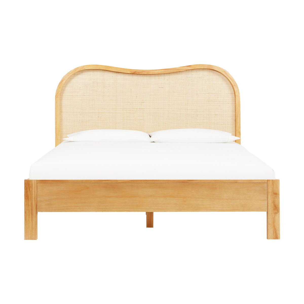 Grappa Natural Wood & Raffia Queen Bed by TOV Furniture – photo 3 of 9