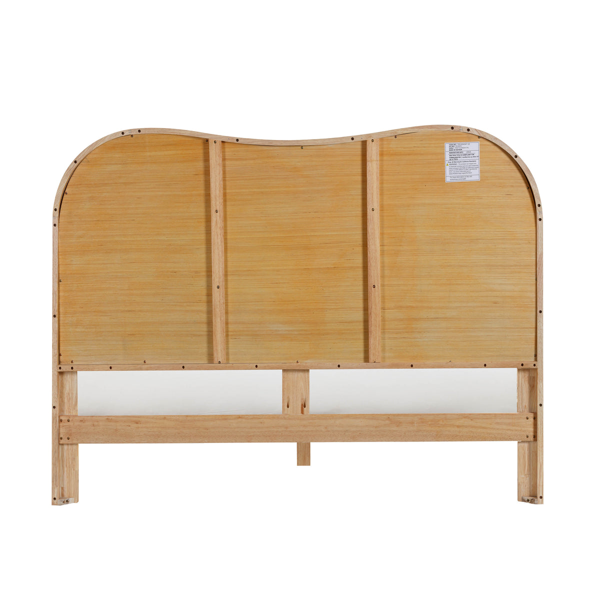 Grappa Natural Wood & Raffia Queen Bed by TOV Furniture – photo 6 of 9