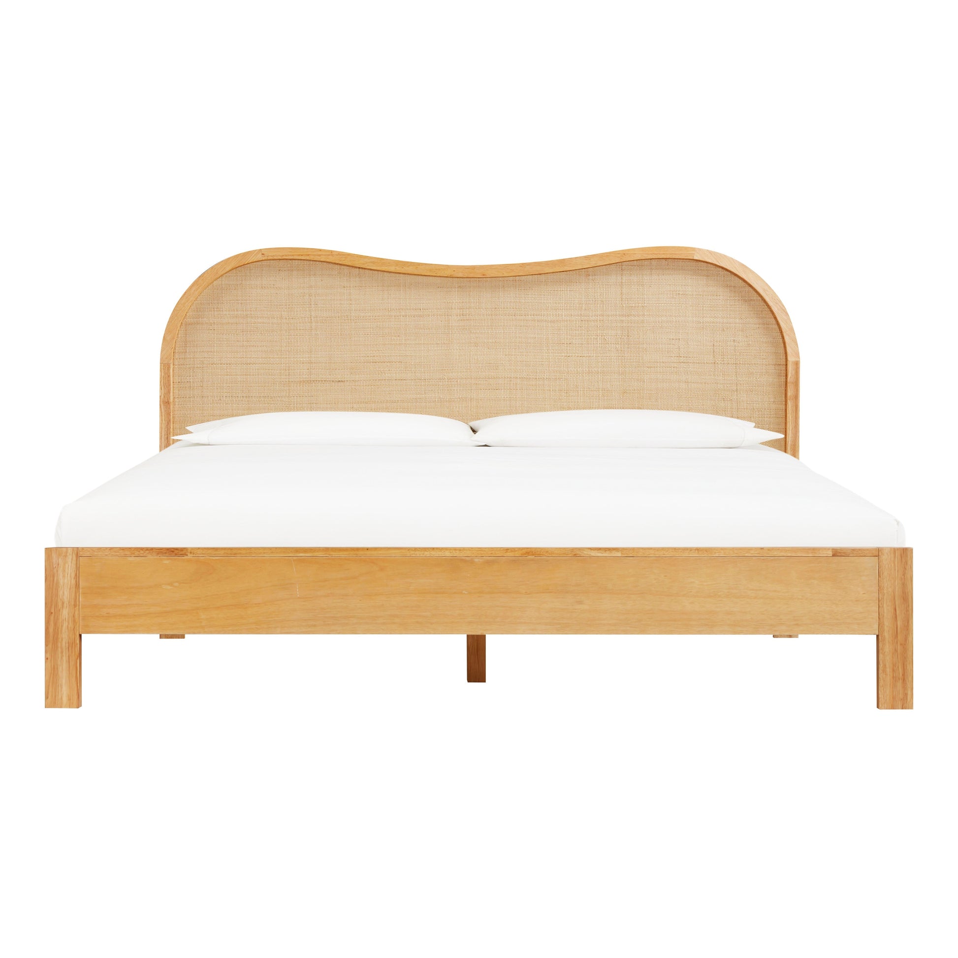 Grappa Natural Wood Raffia Bed by TOV B54346
