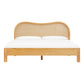 Grappa Natural Wood Raffia Bed by TOV B54347