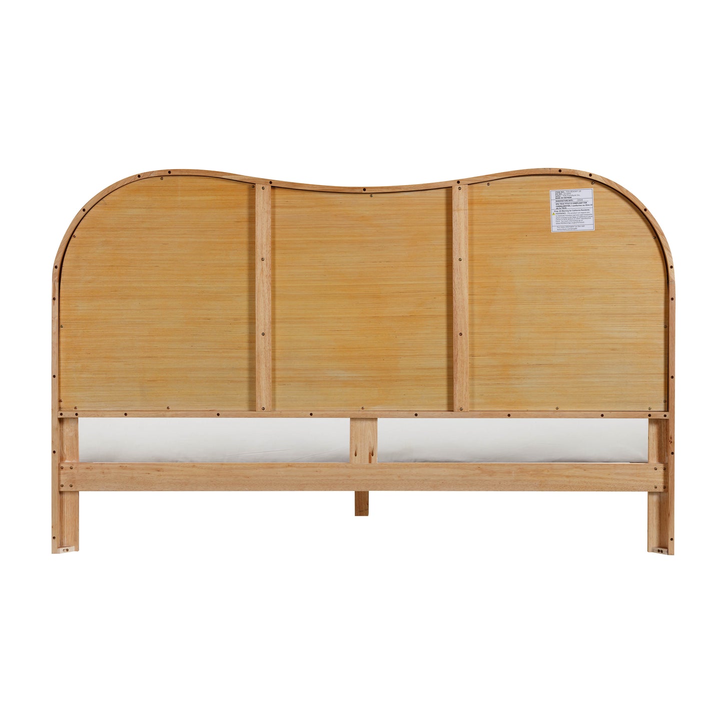 Grappa Natural Wood Raffia Bed by TOV B54346