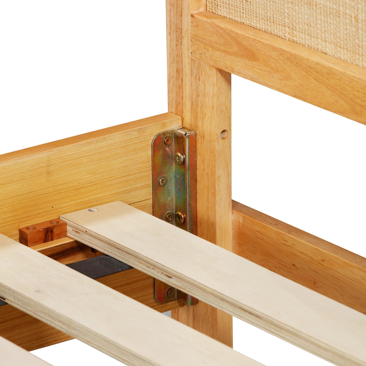 Grappa Natural Wood & Rattan King Bed by TOV Furniture – photo 5 of 9