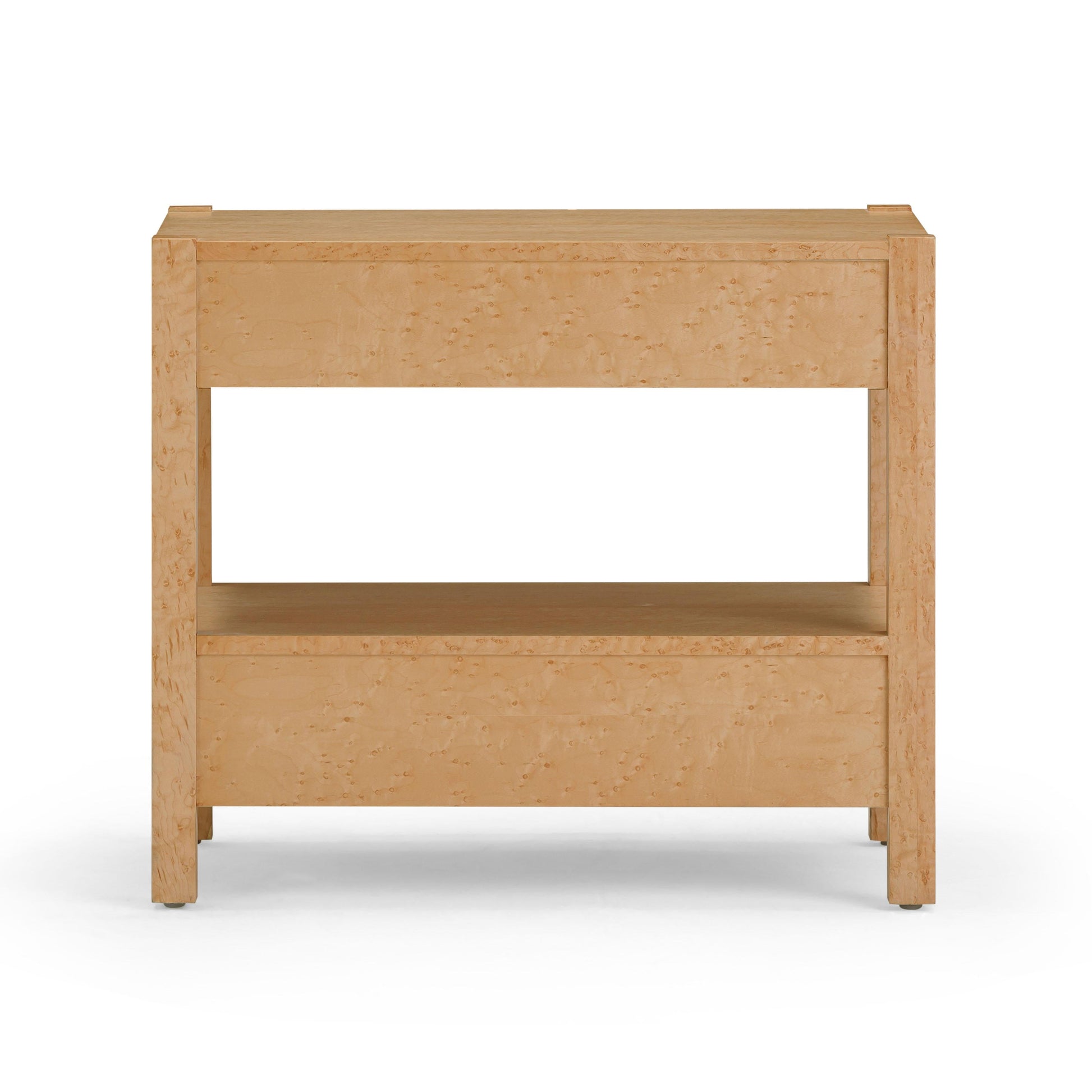 Brandyss 26" Burl 2-Drawer Nightstand Birdseye Maple by Tov Furniture