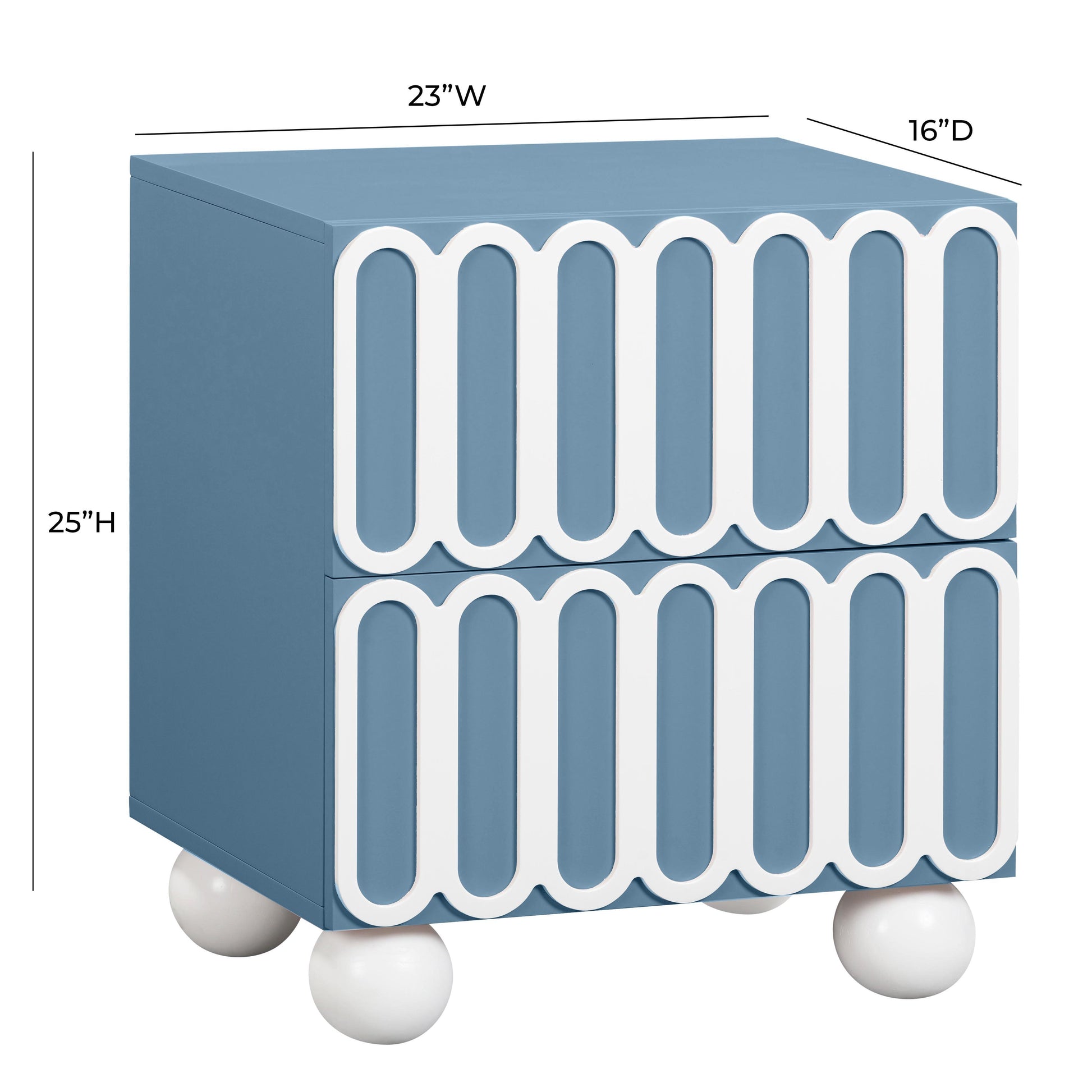 Tori 23 Motif 2 Drawer Nightstand by TOV B54374