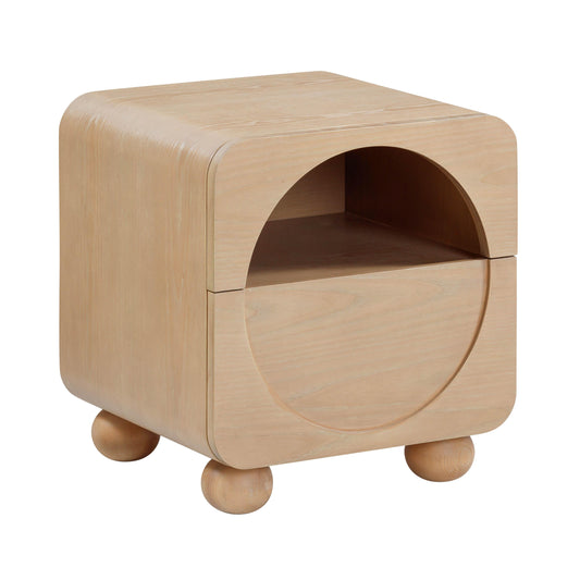 Moonrise 20 Natural Ash Nightstand With Drawer by TOV B54376
