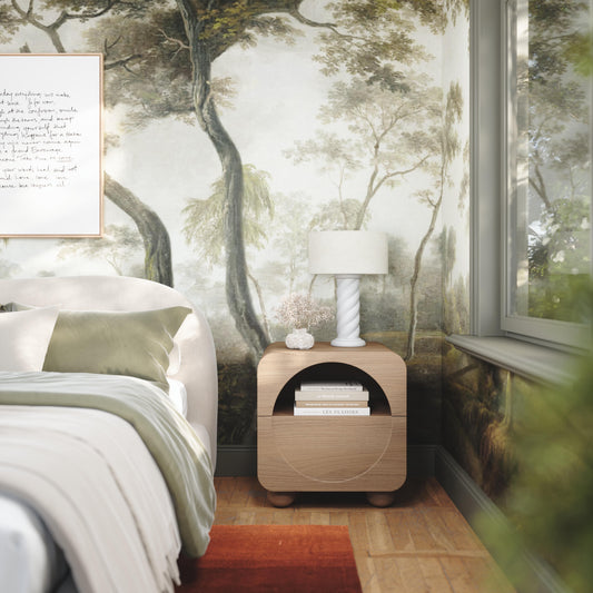 Moonrise 20" Natural Ash Nightstand With Drawer by TOV Furniture – photo 2 of 8