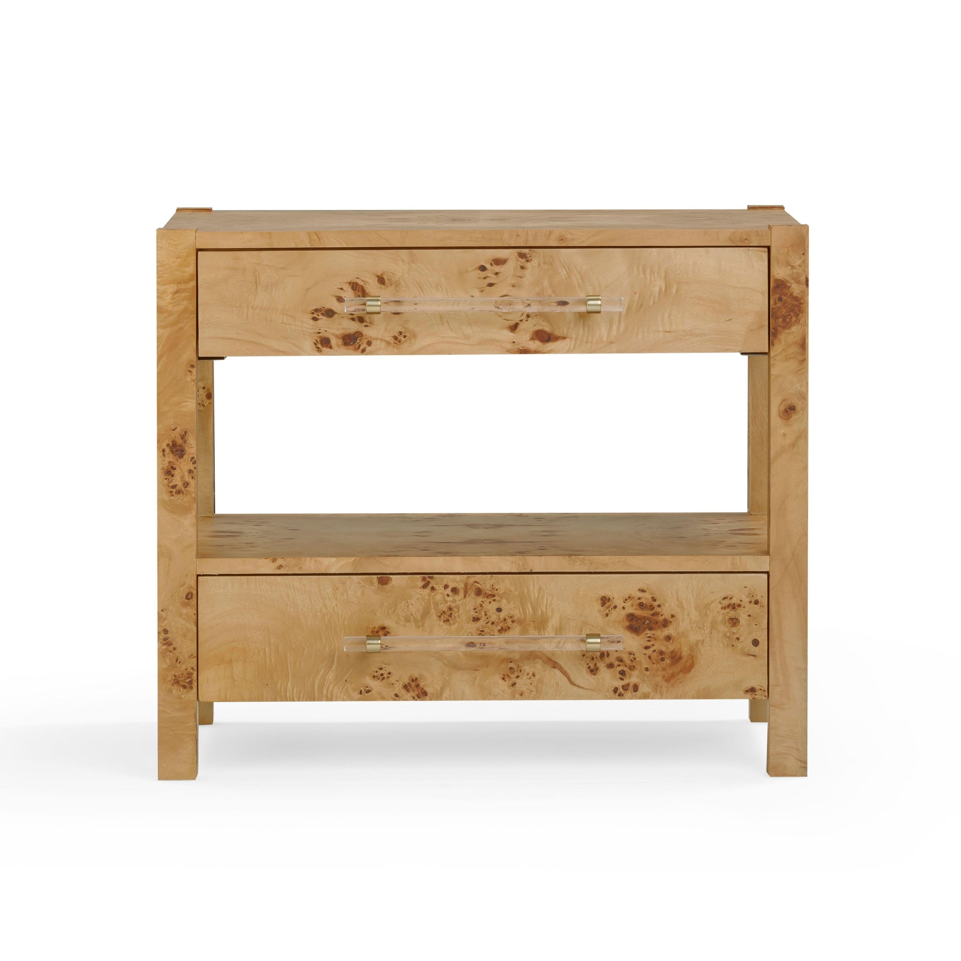 Brandyss 26 Burl 2 Drawer Nightstand by TOV B54371